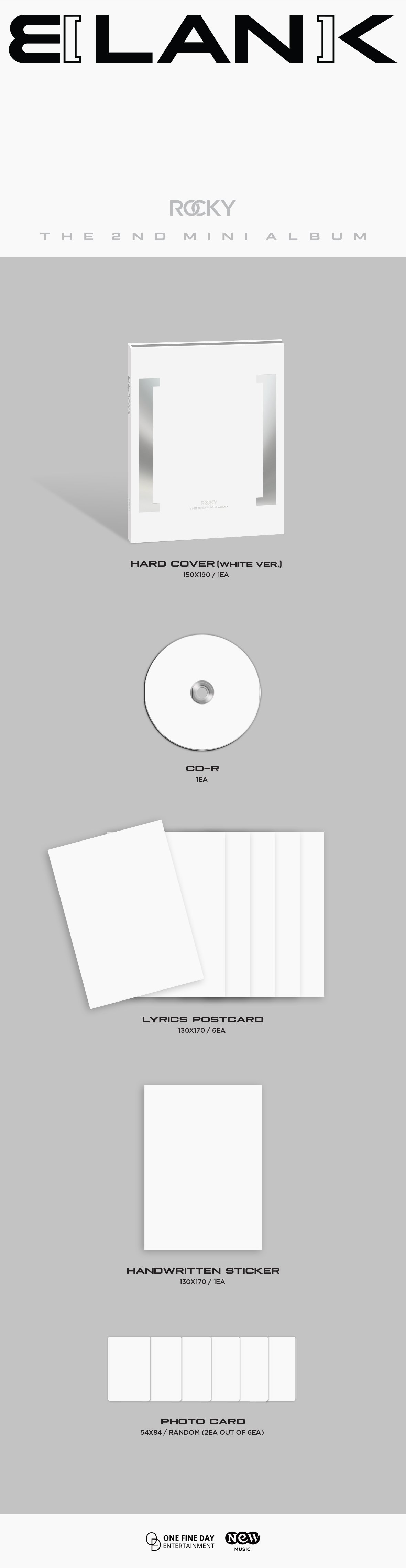 blank rocky white