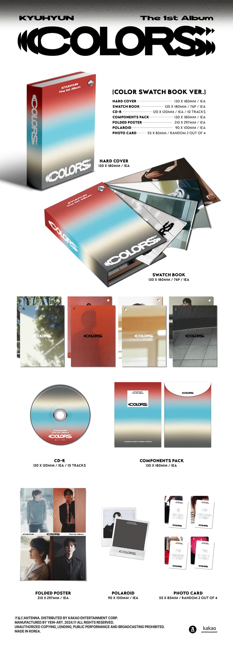 KYUHYUN COLORS COLOR SWATCH BOOK