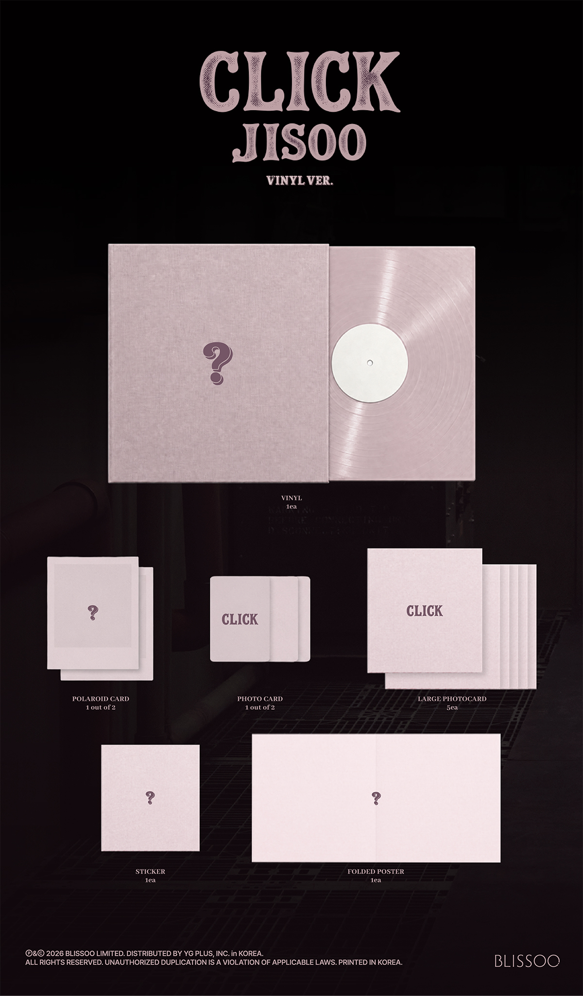 JISOO - CLICK (VINYL Ver.)