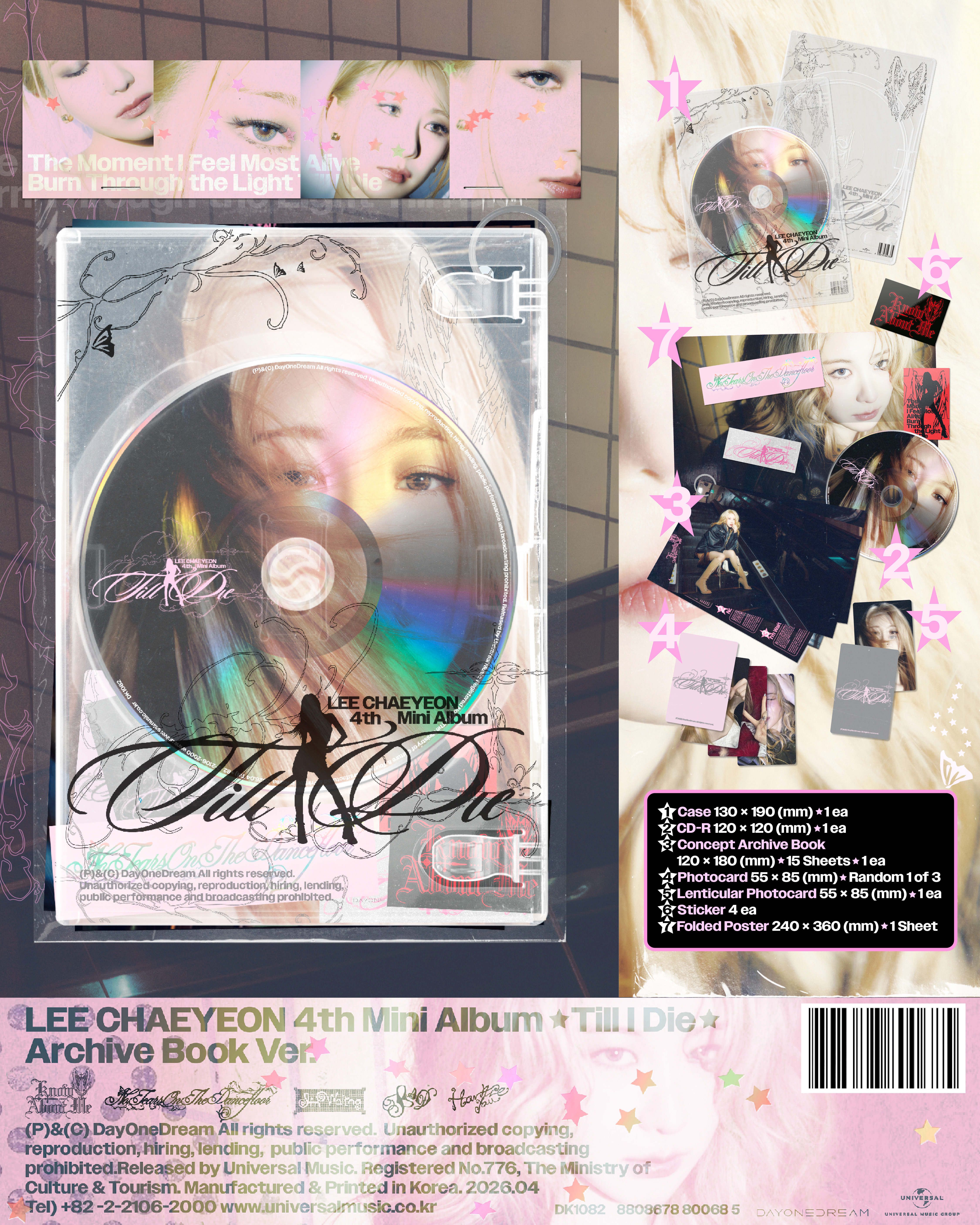 LEE CHAEYEON - Till I Die (Archive Book Ver)