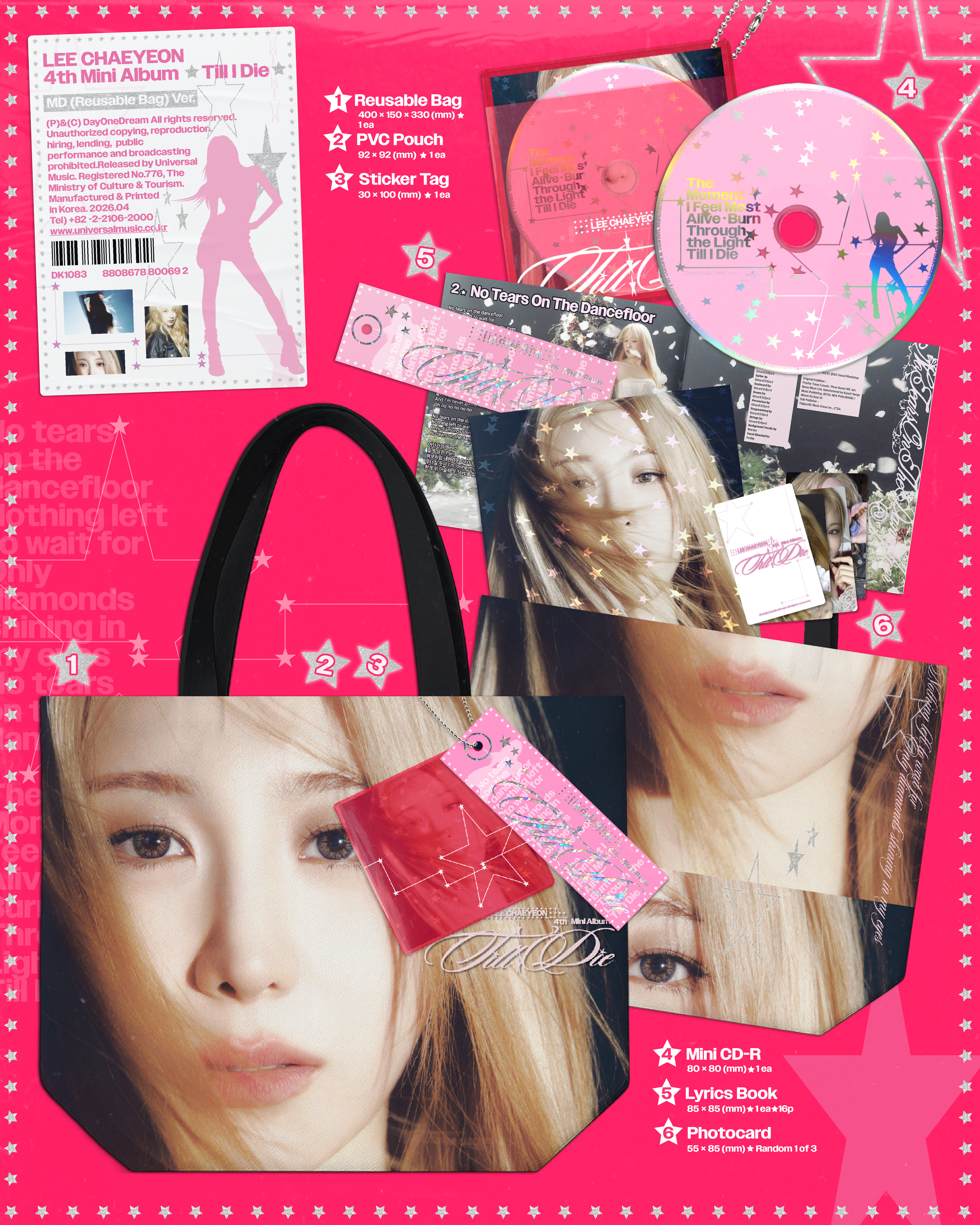 LEE CHAEYEON - Till I Die (MD Reusable Bag version)