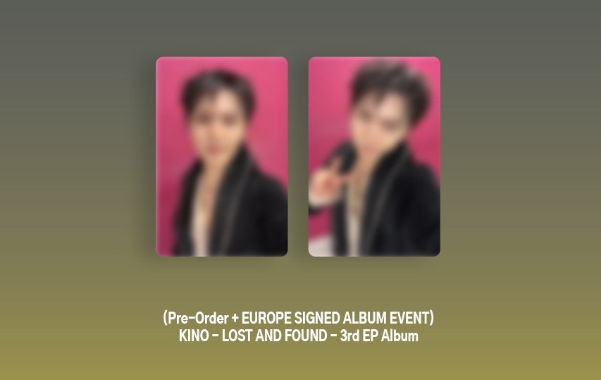 KINO EUROPE SIGNED PHOTOCARD