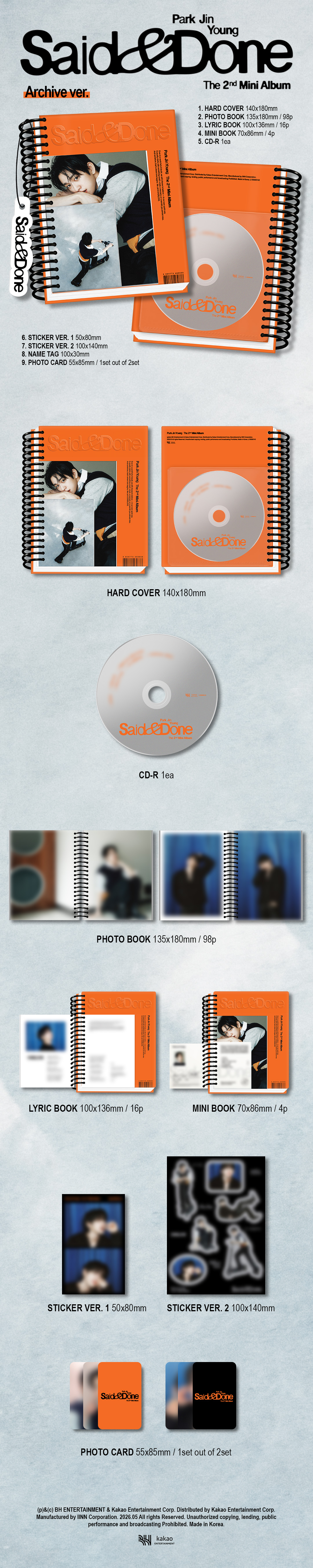 Park Jinyoung - Said & Done (Archive ver.)
