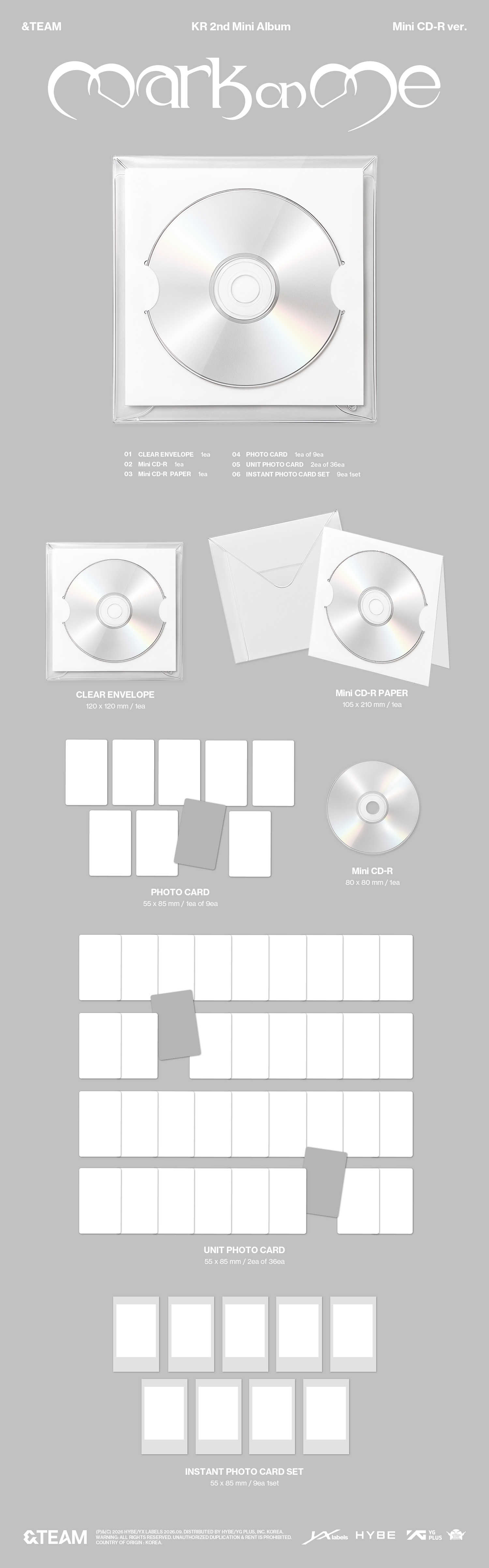 &TEAM - Mark On Me (MINI CD ver.)