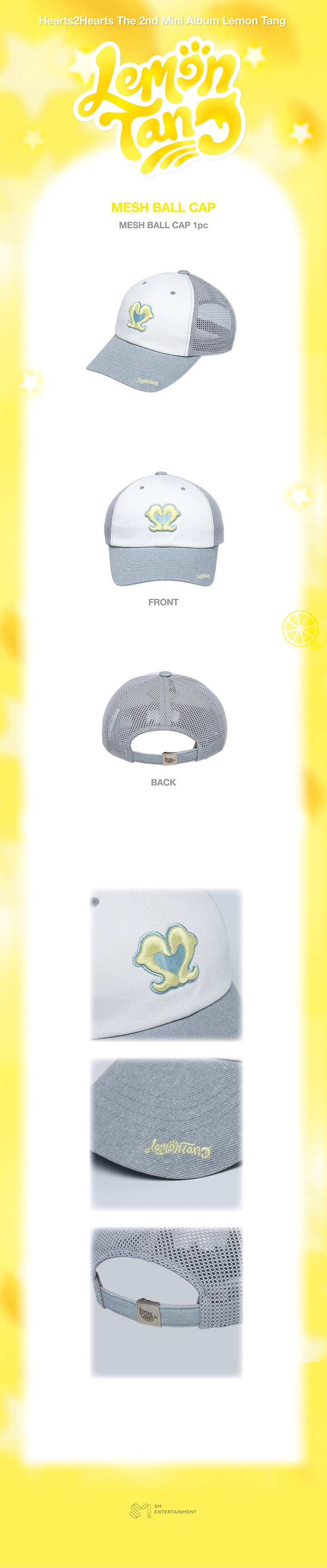 HEARTS2HEARTS LEMON TANG MD - MESH BALL CAP