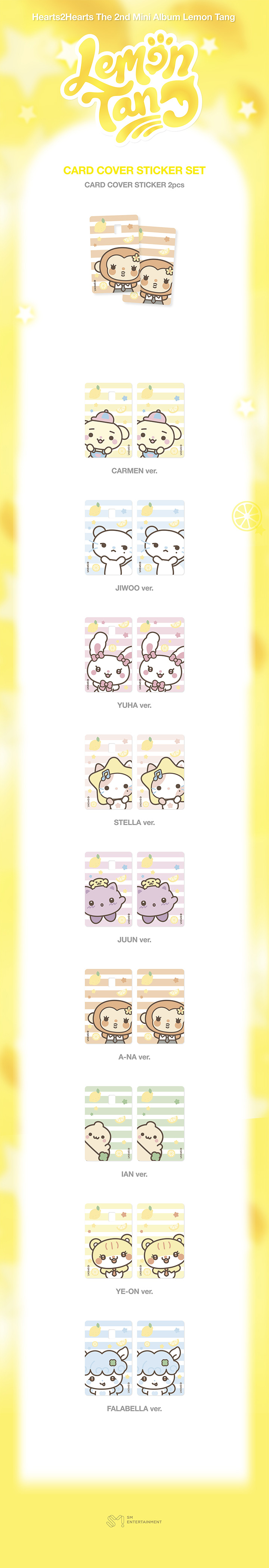 HEARTS2HEARTS LEMON TANG MD - CARD SOVER STICKER