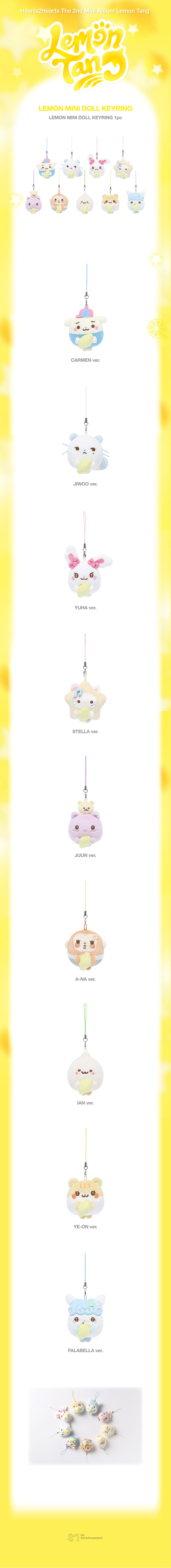HEARTS2HEARTS LEMON TANG MD - LEMON MINI DOLL KEYRING