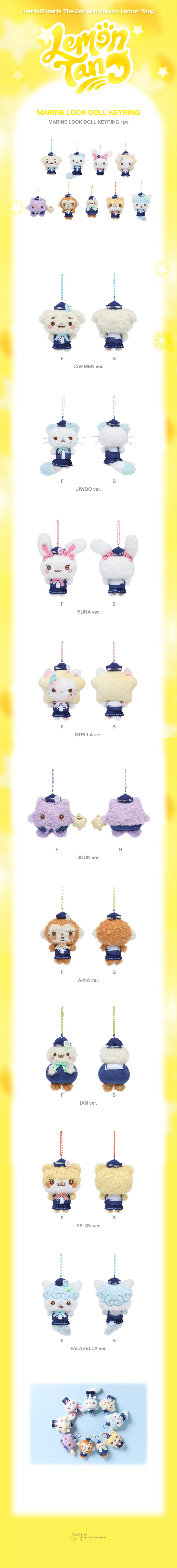 HEARTS2HEARTS LEMON TANG MD - MARINE LOOK DOLL KEYRING