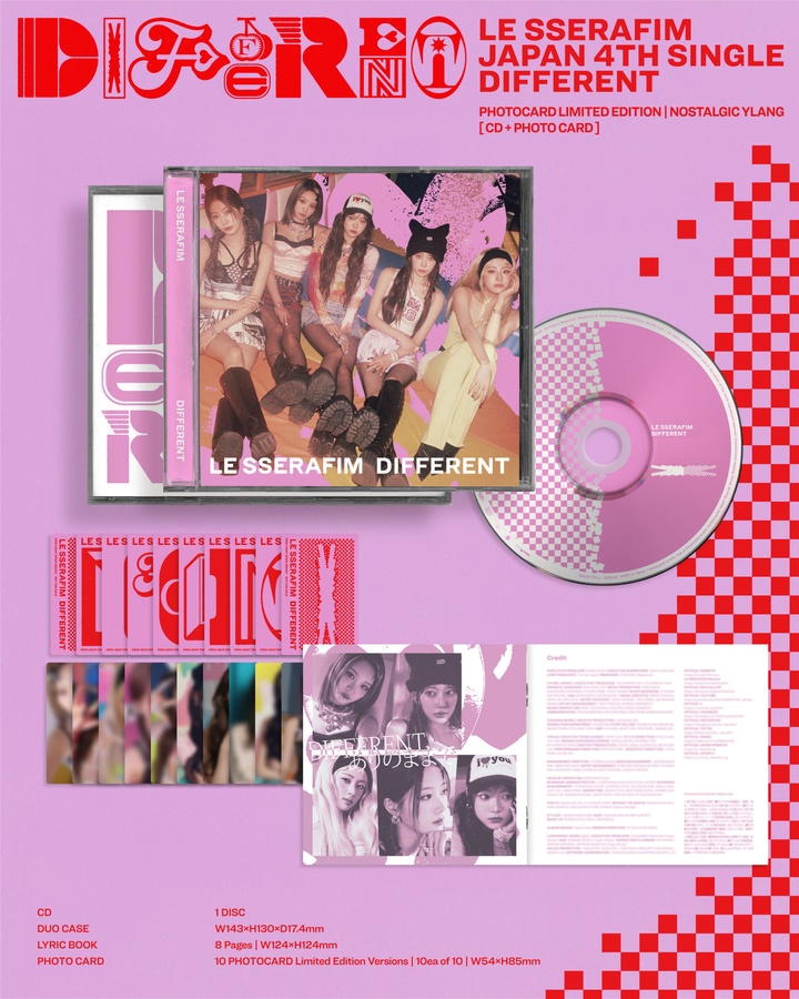 LE SSERAFIM - DIFFERENT (Limited Photocard Edition)