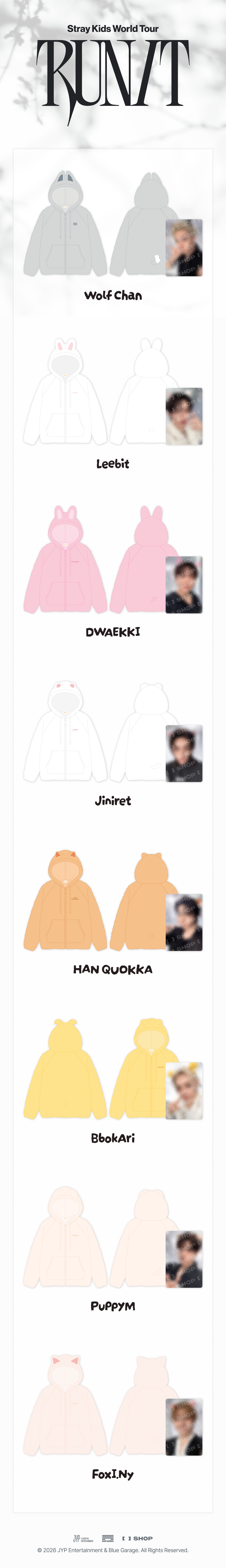 Stray Kids - World Tour 'RUN IT SEOUL' MD : SKZOO FLEECE HOOD ZIP-UP