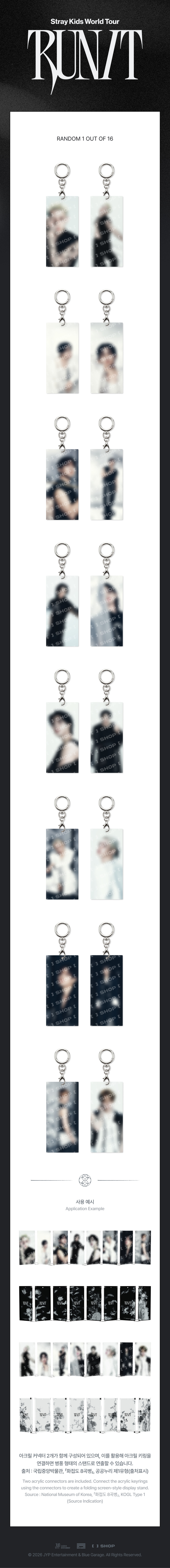 Stray Kids - World Tour 'RUN IT SEOUL' MD : SECRET ACRYLIC KEYRING
