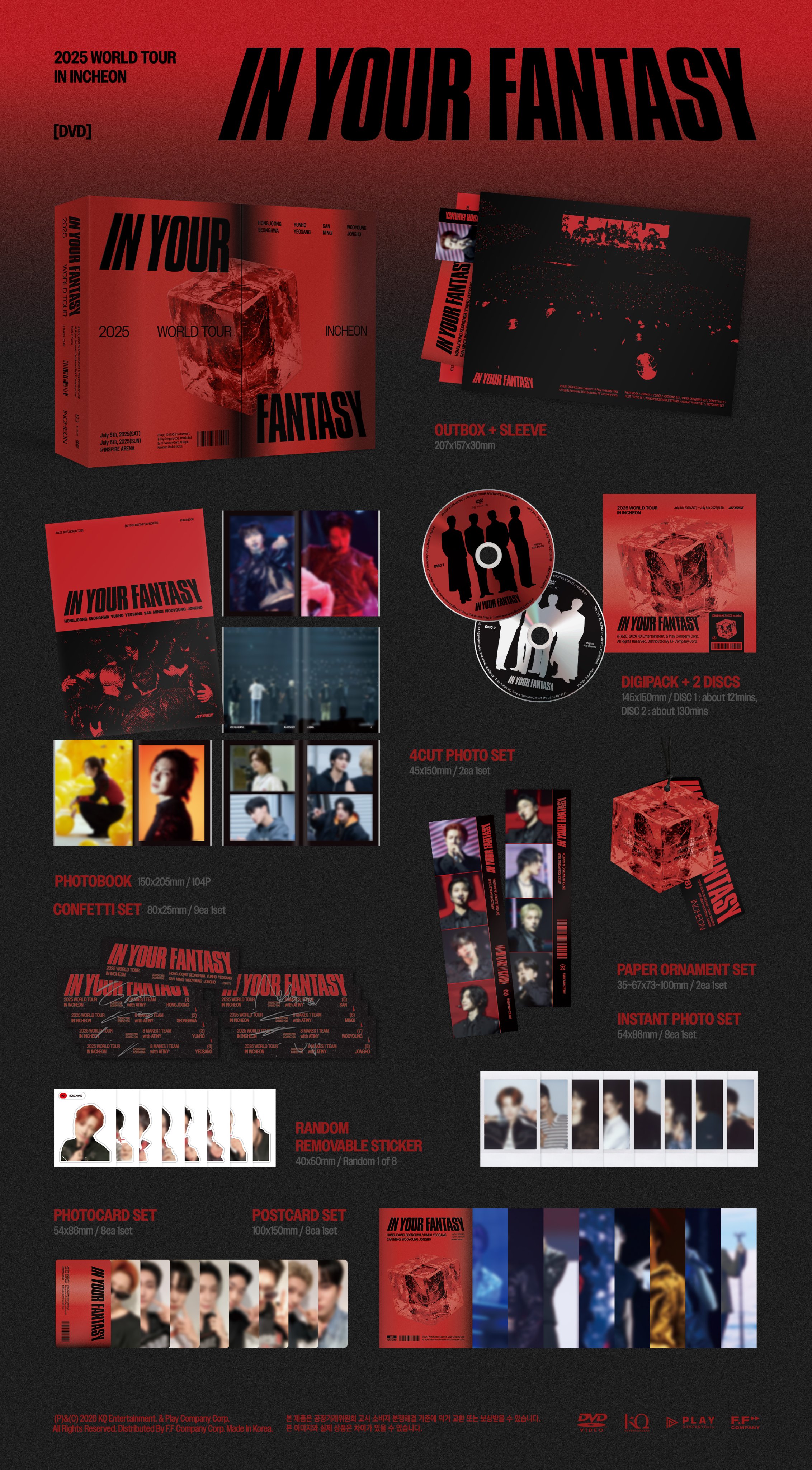 ATEEZ 2025 WORLD TOUR IN YOUR FANTASY INCHEON DVD