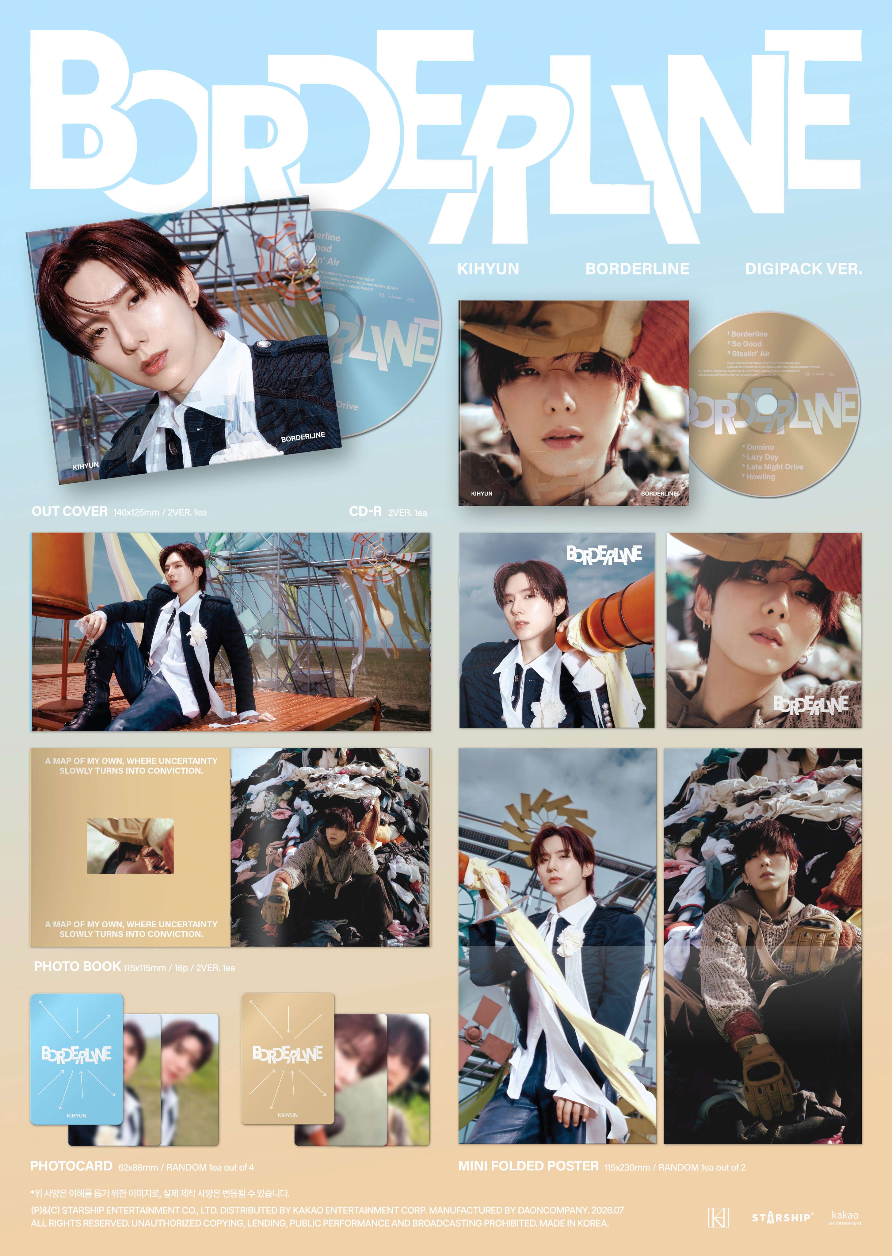 Kihyun - BORDERLINE (DIGIPACK Ver.)