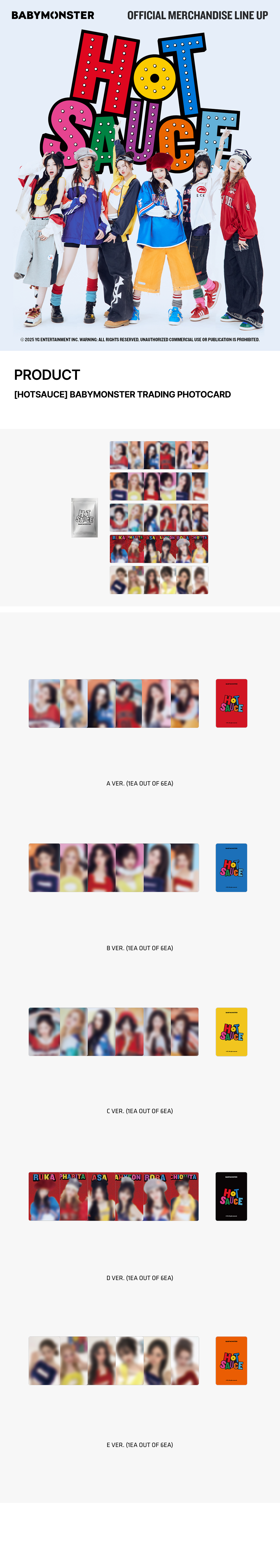 BABYMONSTER - HOT SAUCE TRADING PHOTOCARD