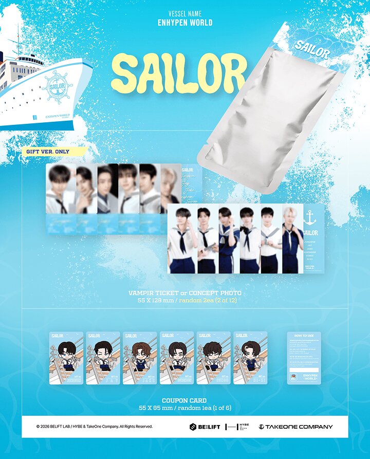 ENHYPEN - [ENHYPEN WORLD COUPON CARD COLLECTION] SAILOR GIFT ver.