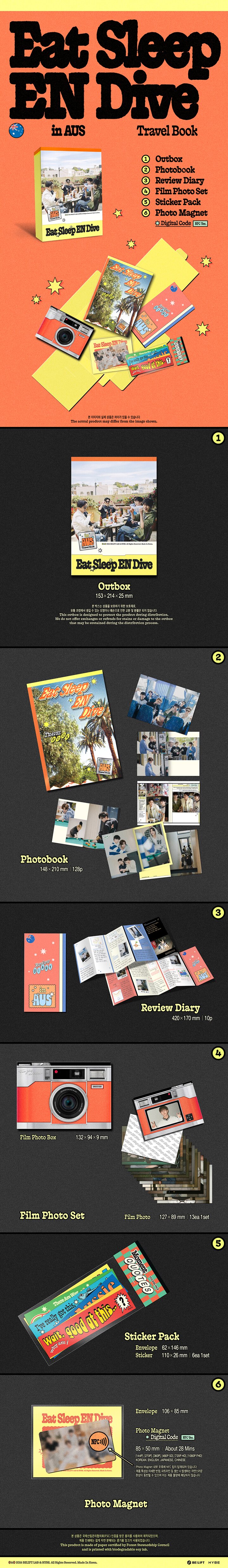 ENHYPEN - 'Eat Sleep EN Dive in AUS' TRAVEL BOOK