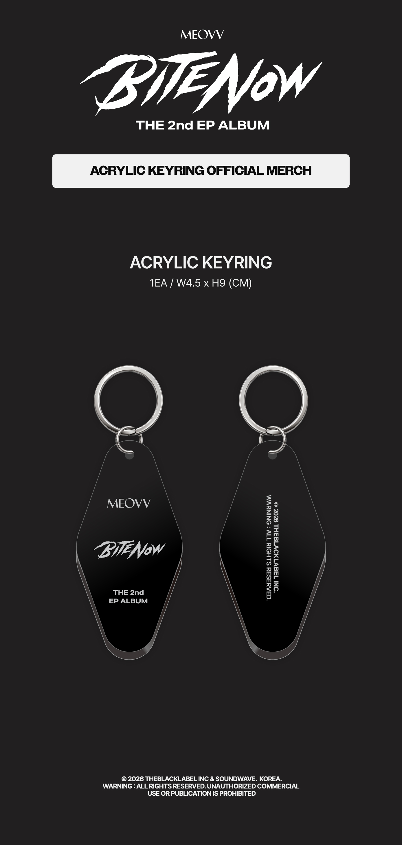 MEOVV BITE NOW POPUP ACRYLIC KEYRING