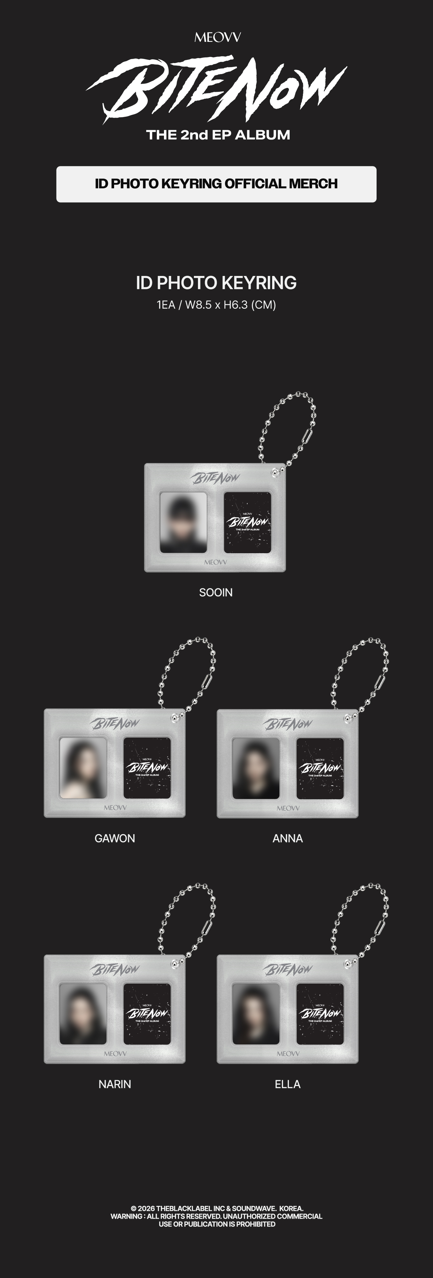 MEOVV BITE NOW POPUP ID PHOTO KEYRING