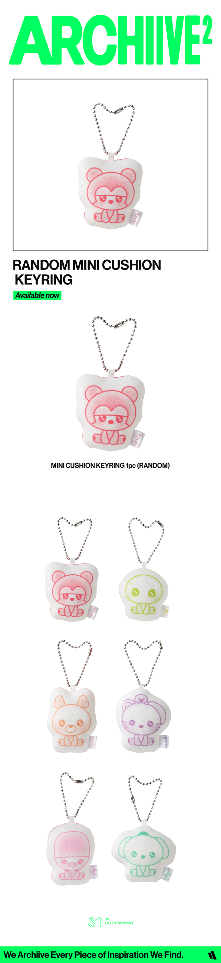 RIIZE - '2026 POP-UP [ARCHIIVE²]' RANDOM MINI CUSHION KEYRING
