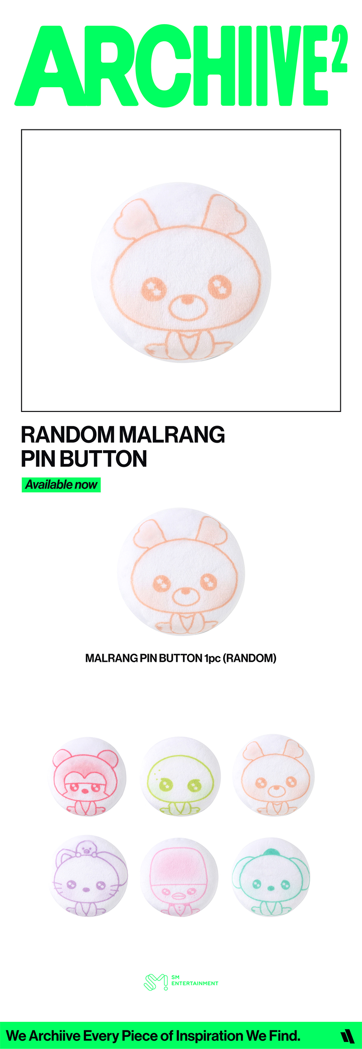 RIIZE - '2026 POP-UP [ARCHIIVE²]' RANDOM MALRANG PIN BUTTON