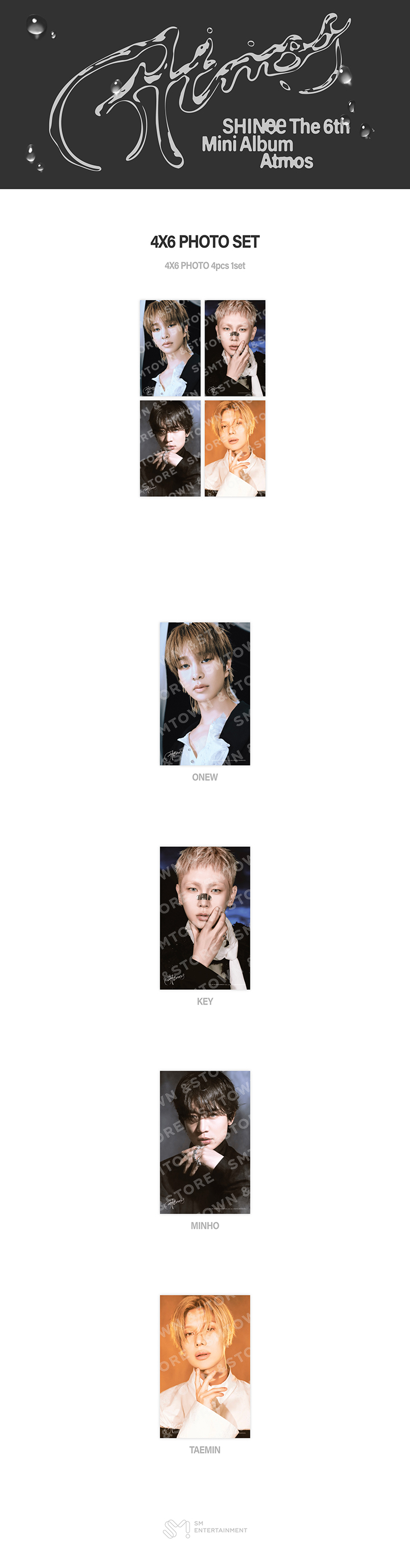 SHINEE Atmos MD 4X6 PHOTO SET