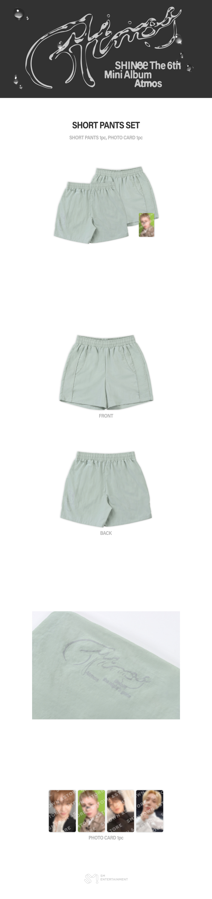 SHINee Atmos MD SHORT PANTS SET