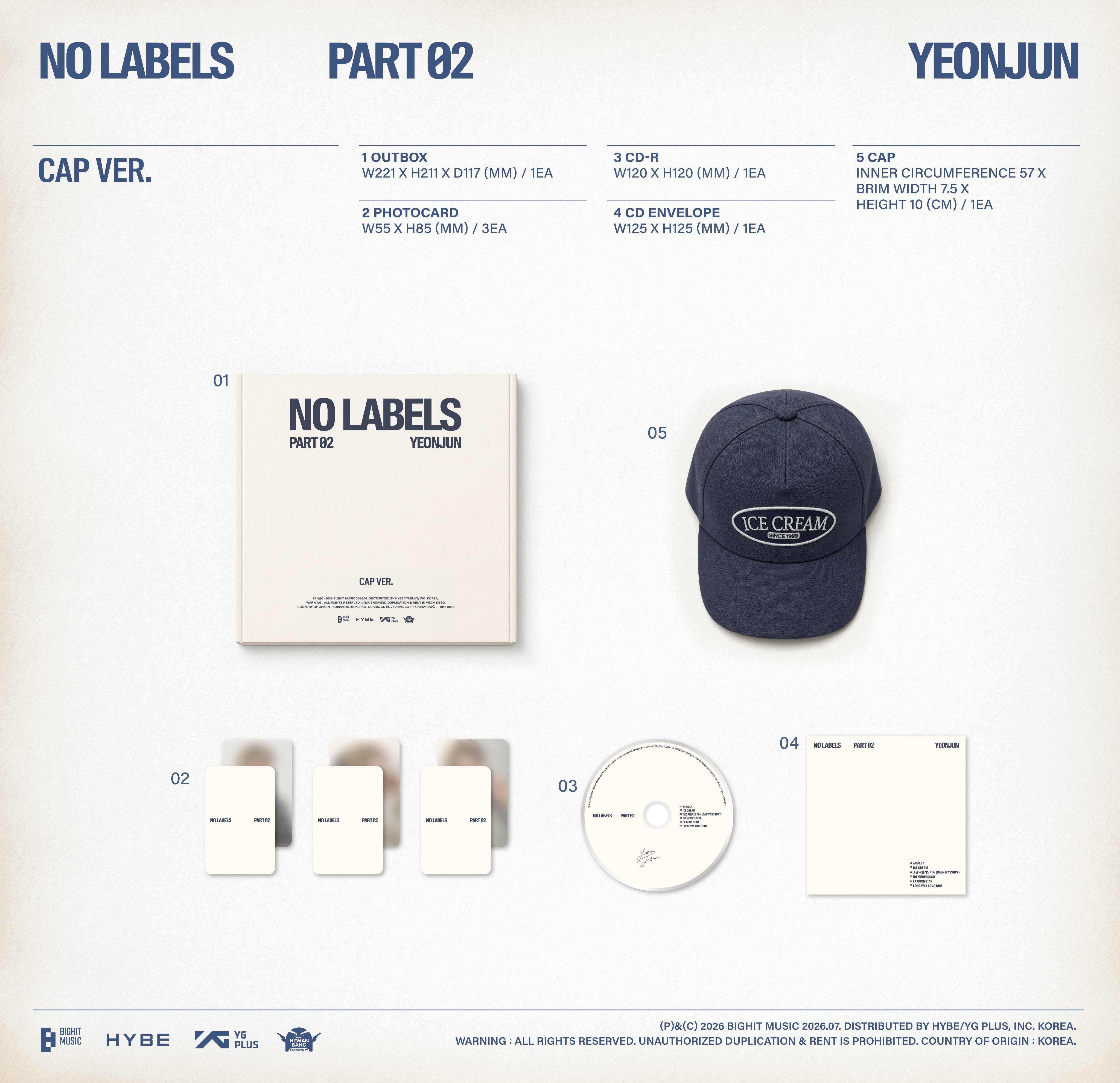 YEONJUN NO LABELS PART 02 CAP