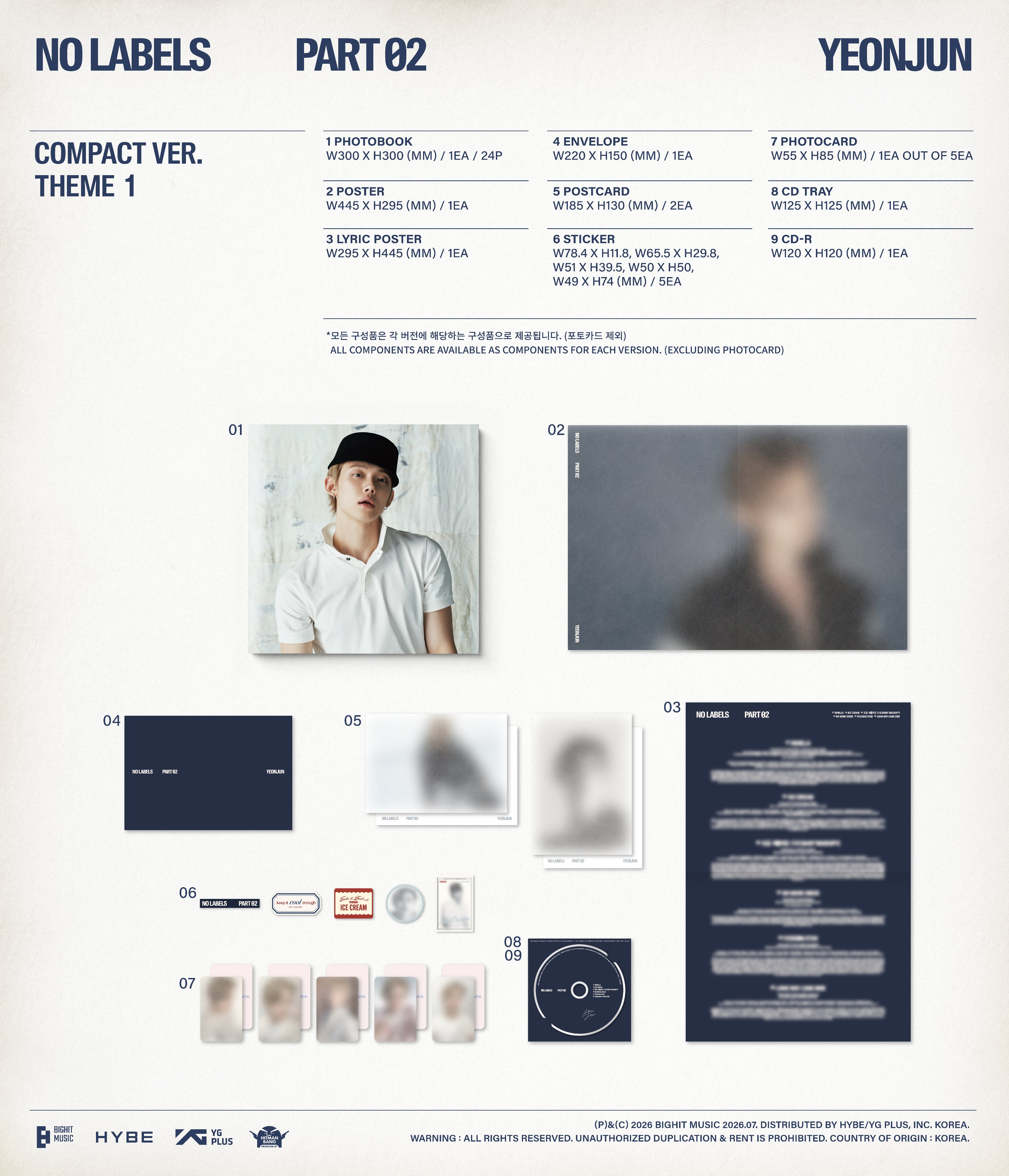 YEONJUN NO LABELS PART 02 COMPACT THEME 1