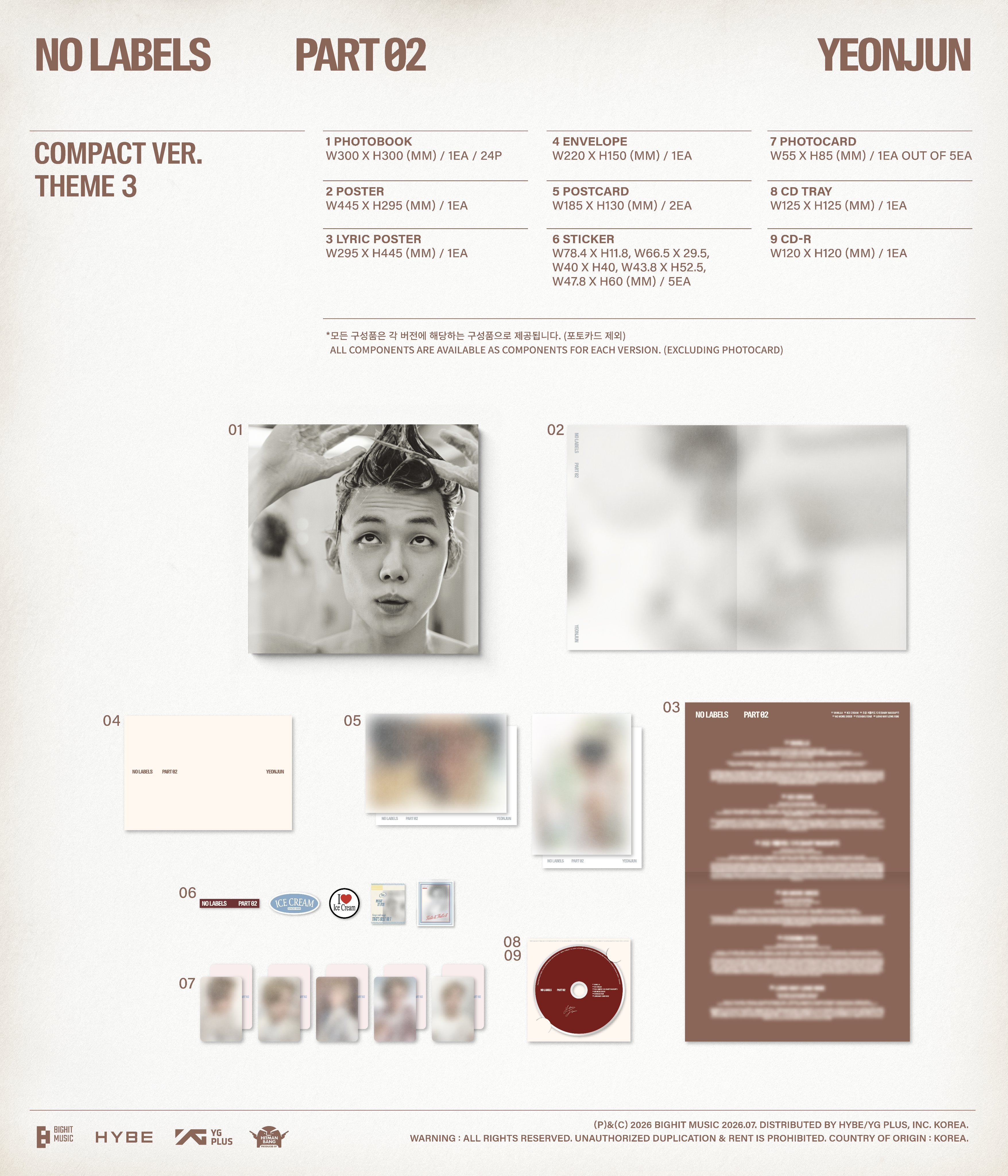 YEONJUN NO LABELS PART 02 COMPACT THEME 3