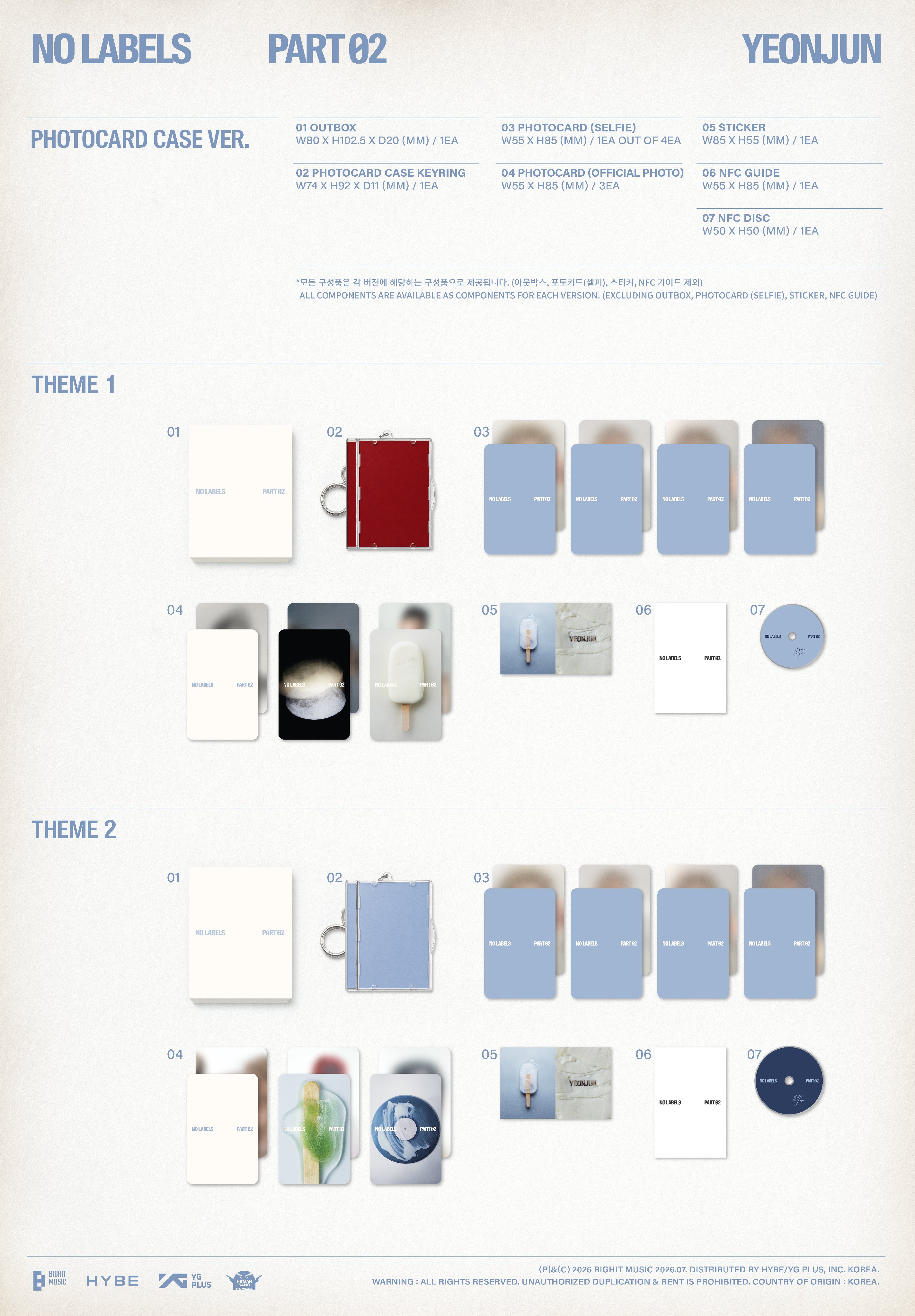 YEONJUN NO LABELS PART 02 PHOTOCARD CASE ver.