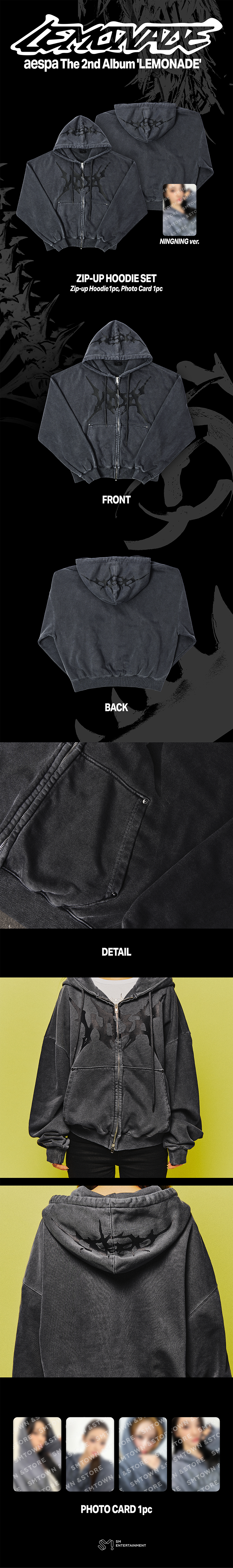 2026 aespa WEEK MAKE IT LEMONADE MD ZIP-UP HOODIE SET