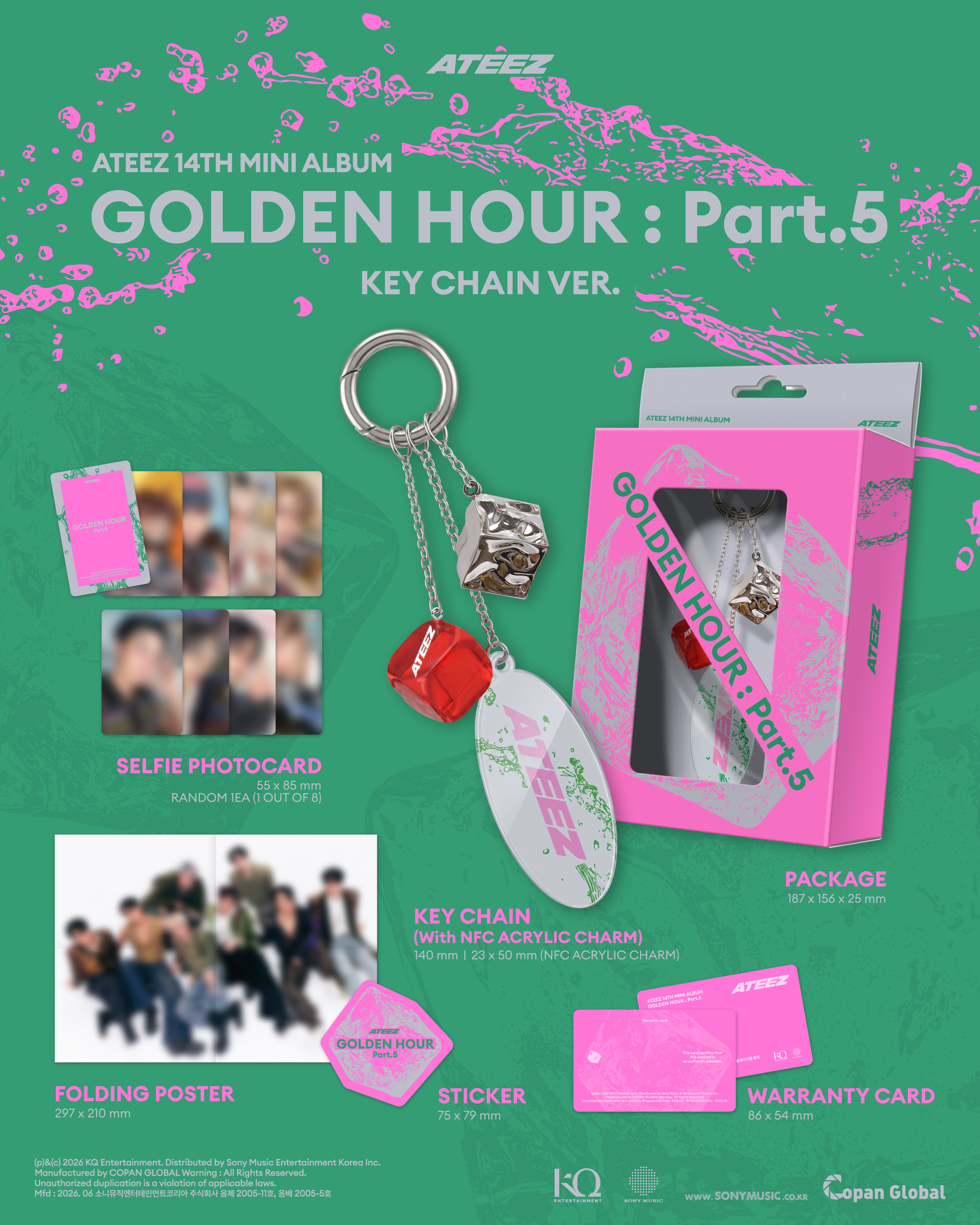 ATEEZ GOLDEN HOUR PART.5 (KEY CHAIN ver.)