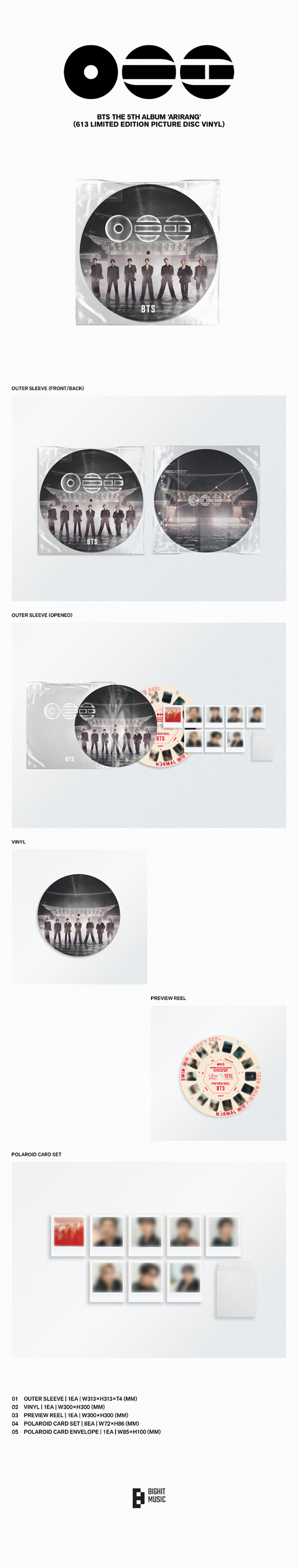BTS - 'ARIRANG' (613 Limited Edition Picture Disc Vinyl)