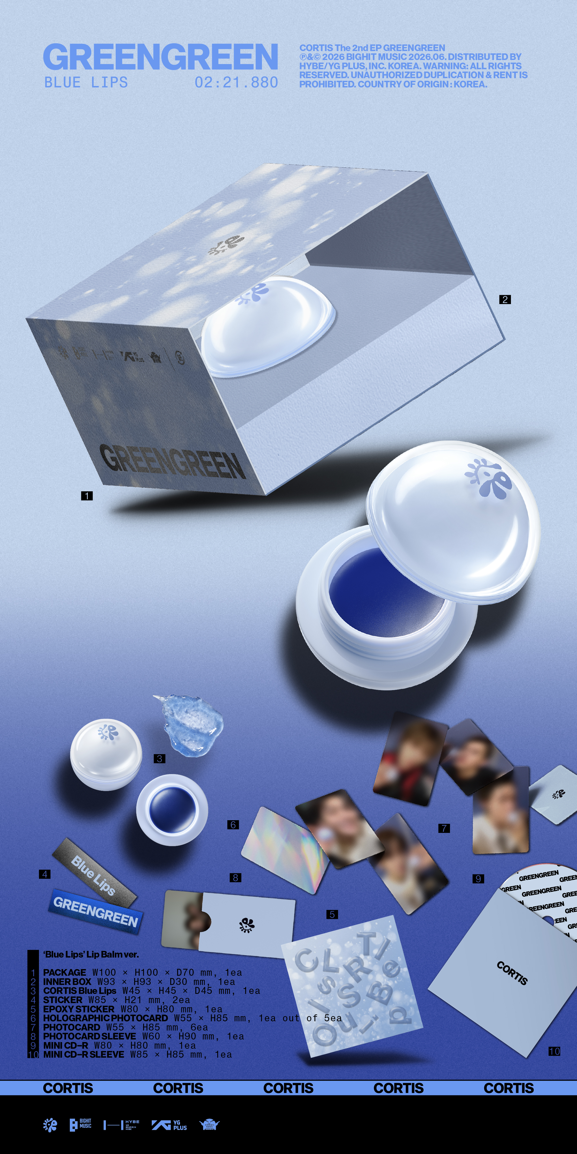 CORTIS - GREENGREEN (Blue Lips Lip Balm)