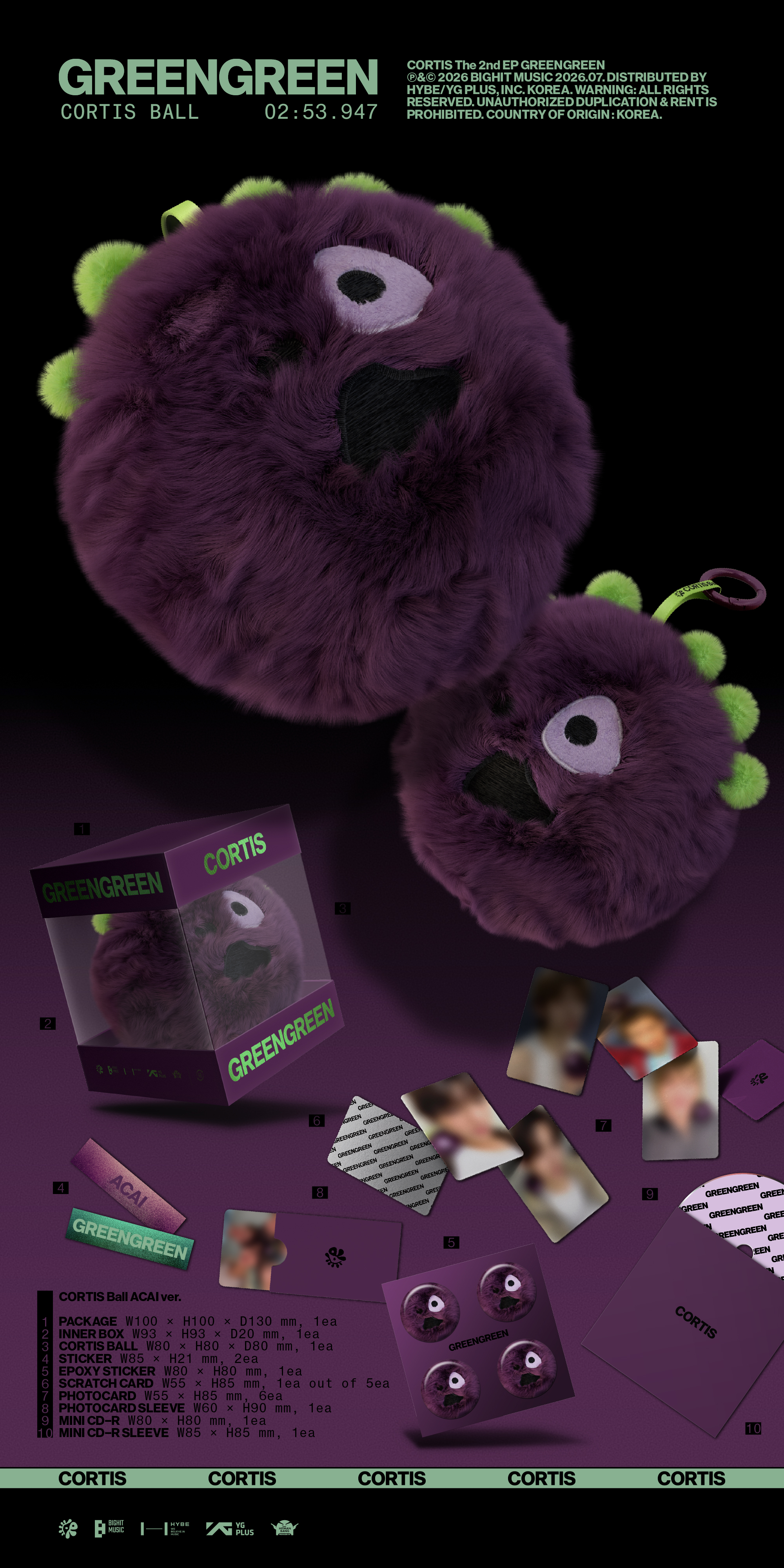 CORTIS - GREENGREEN (CORTIS BALL ACAI ver.)