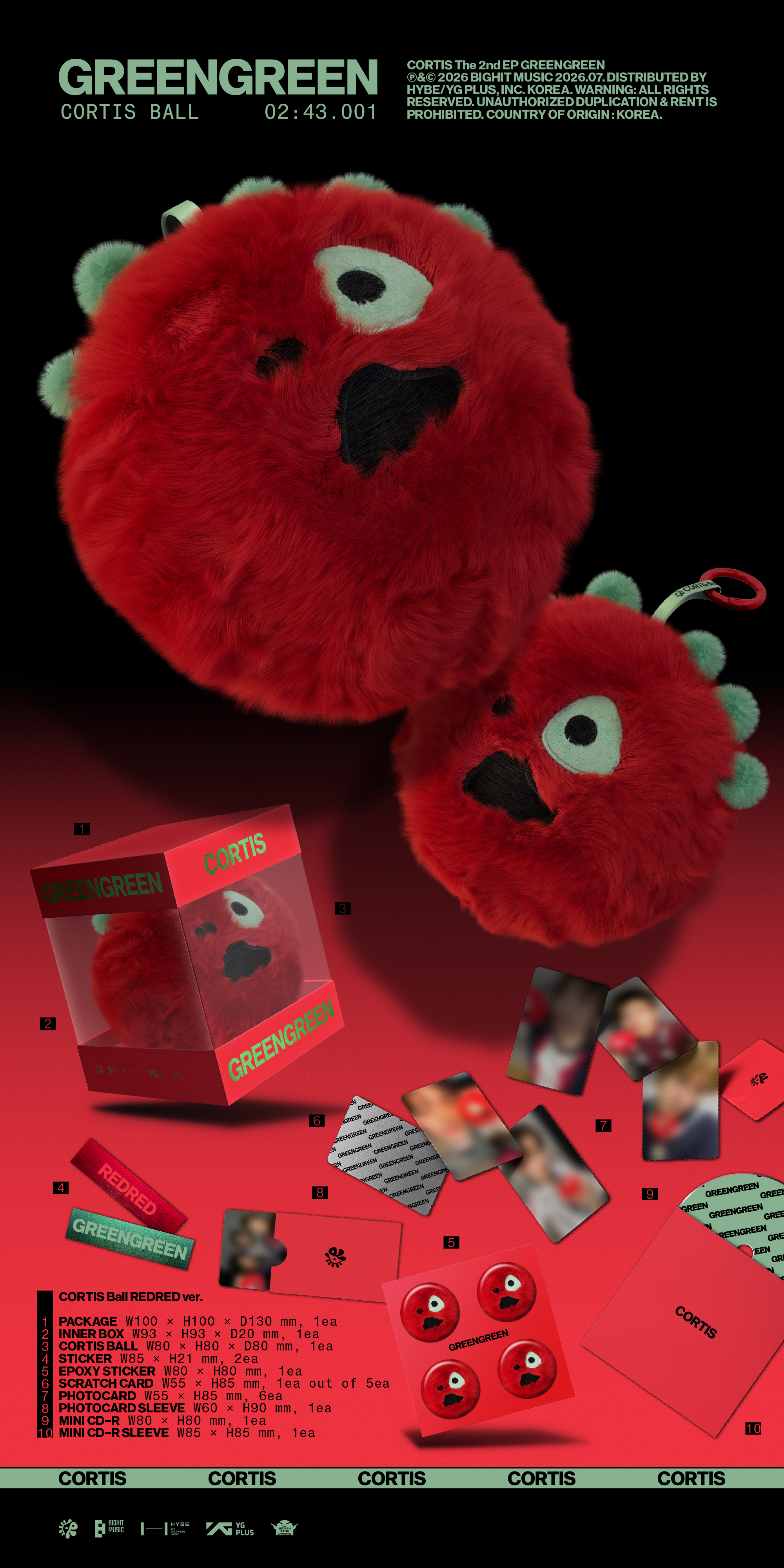 CORTIS - GREENGREEN (CORTIS BALL REDRED ver.)