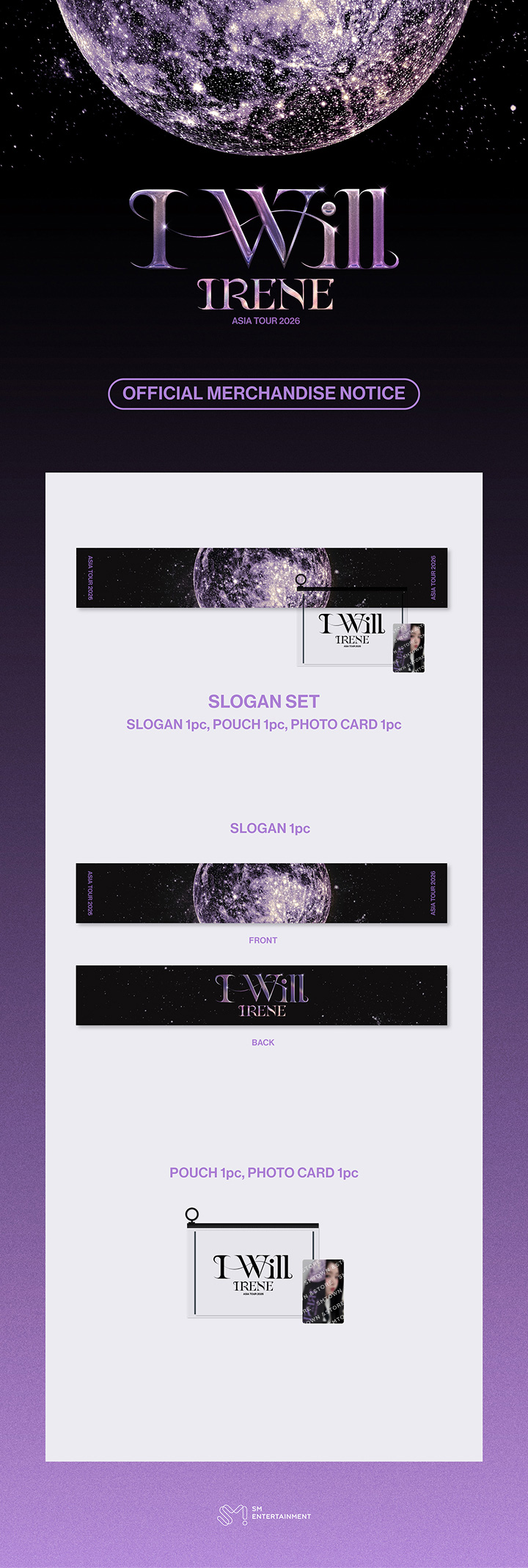 IRENE 2026 ASIA TOUR I-WILL OFFICIAL MD : SLOGAN SET