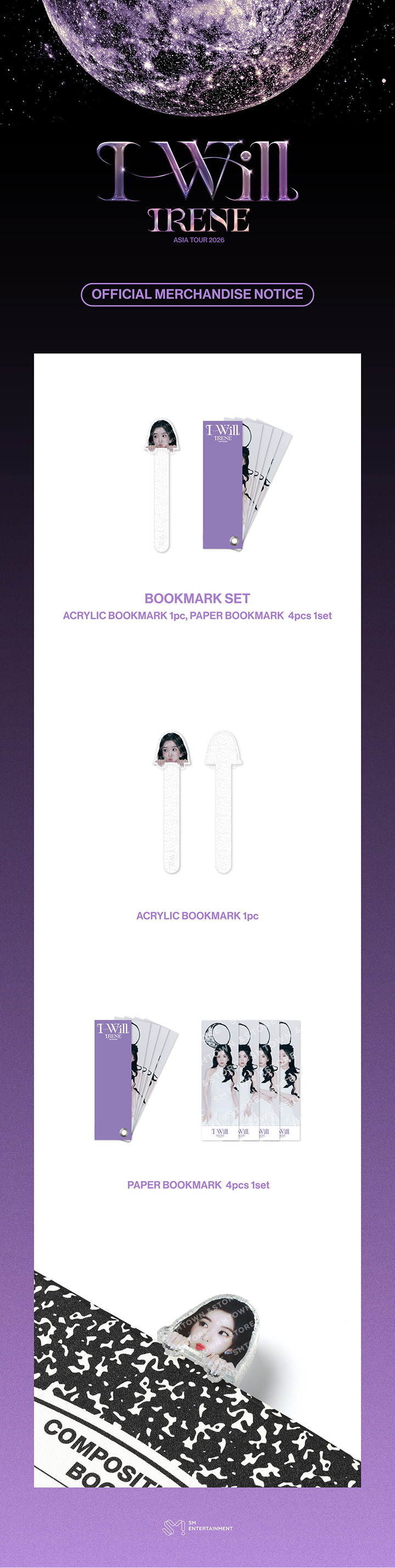 IRENE 2026 ASIA TOUR 'I-WILL' OFFICIAL MD BOOKMARK SET