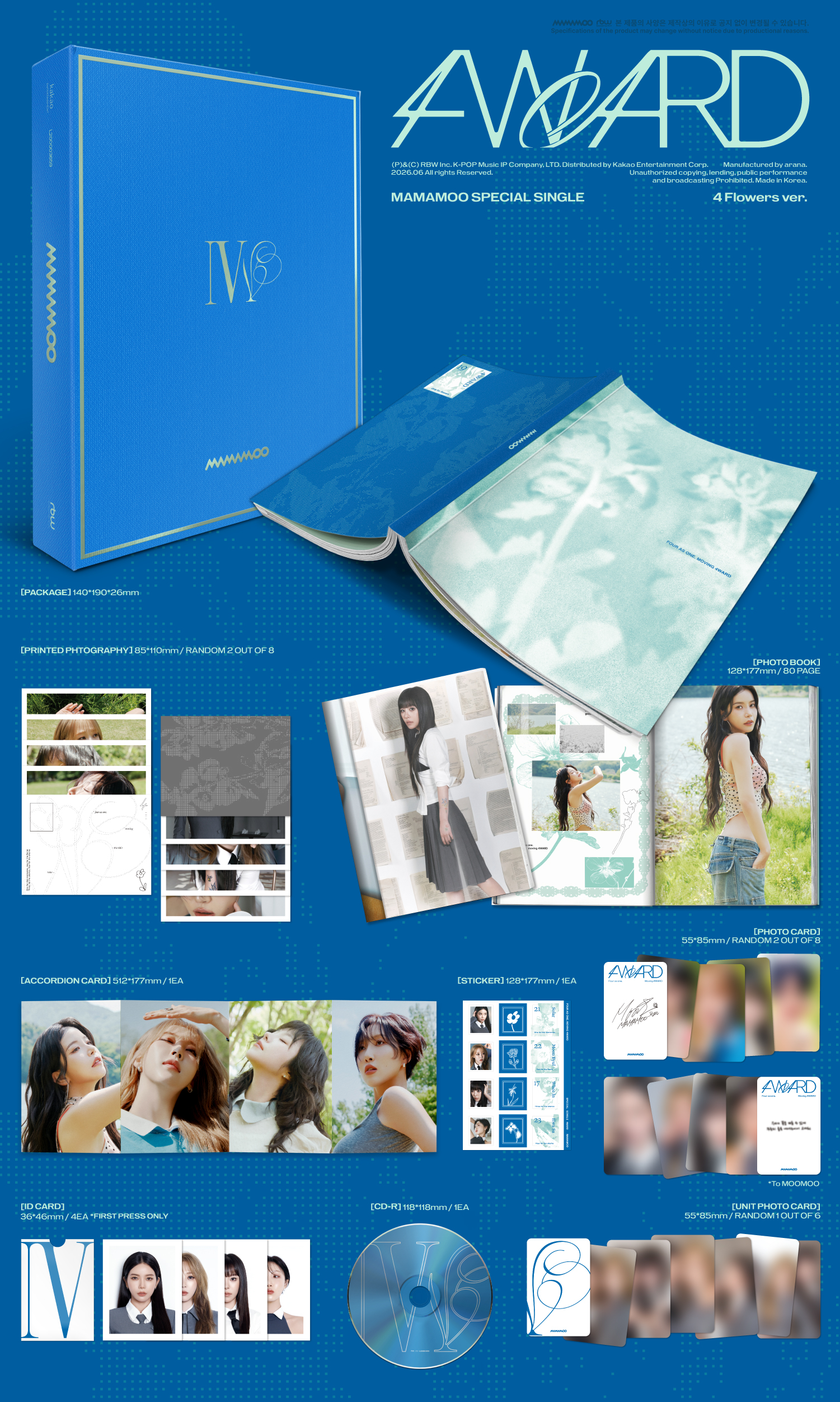 MAMAMOO 4WARD (4 Flowers ver.)