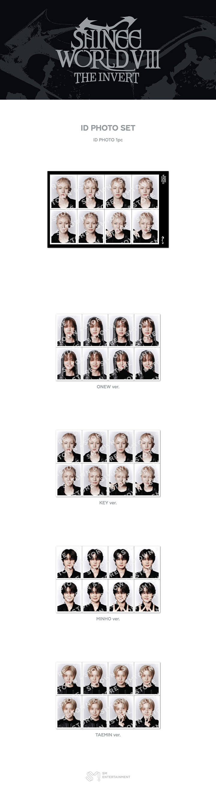 2026 SHINee WORLD VIII 'THE INVERT' OFFICIAL MD : ID PHOTO SET