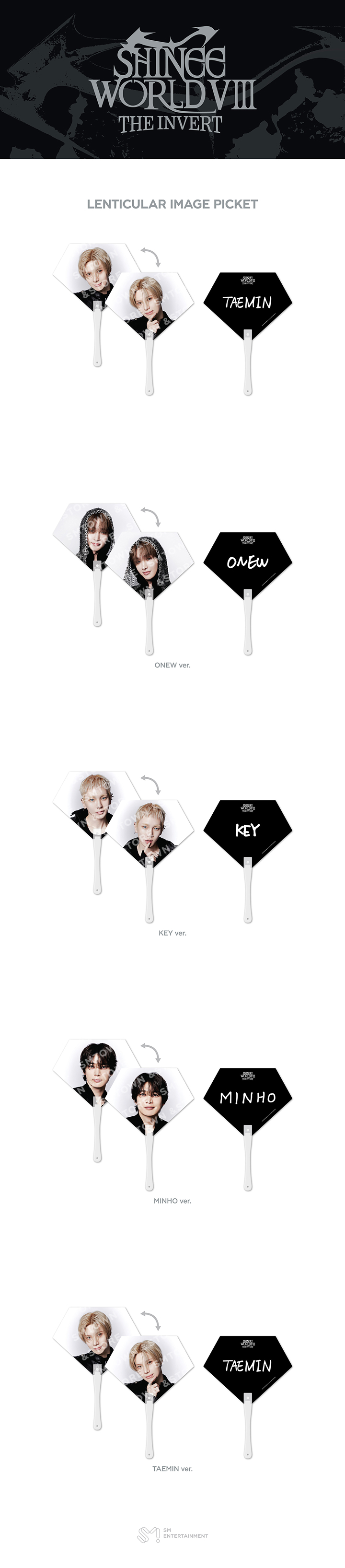 2026 SHINee WORLD VIII 'THE INVERT' OFFICIAL MD : LENTICULAR IMAGE PICKET