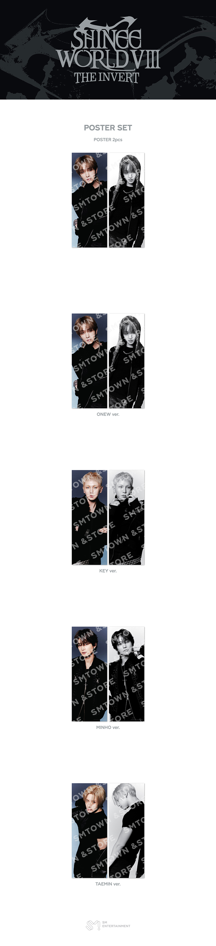 2026 SHINee WORLD VIII 'THE INVERT' OFFICIAL MD : POSTER SET