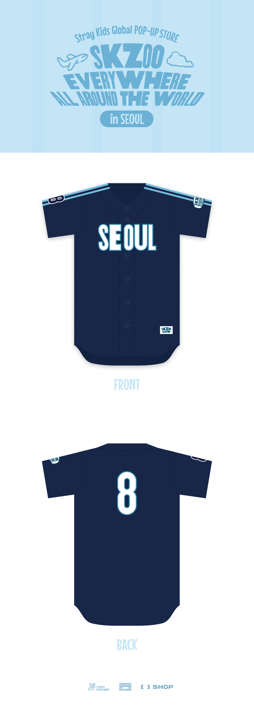 BASEBALL JERSEY SEOUL Ver. - SKZOO Everywhere All Around The World