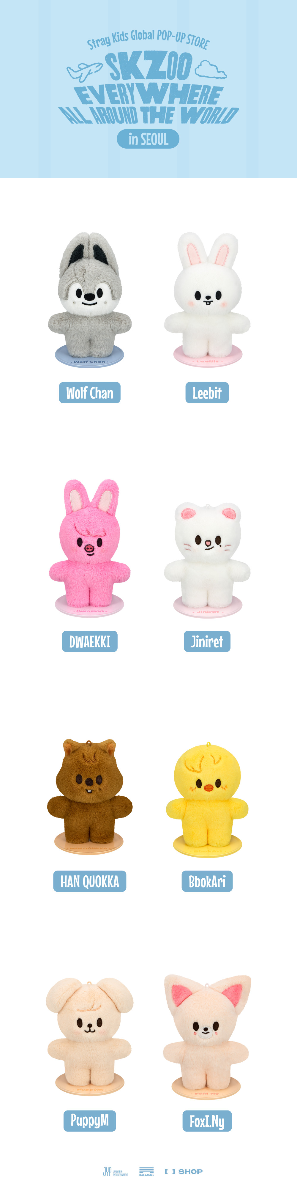 SKZOO PLUSH STANDING Ver. - SKZOO Everywhere All Around The World