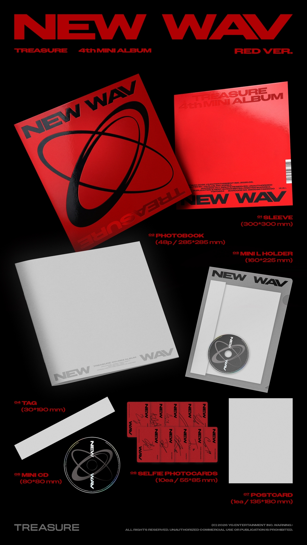 TREASURE - NEW WAV (RED ver.)