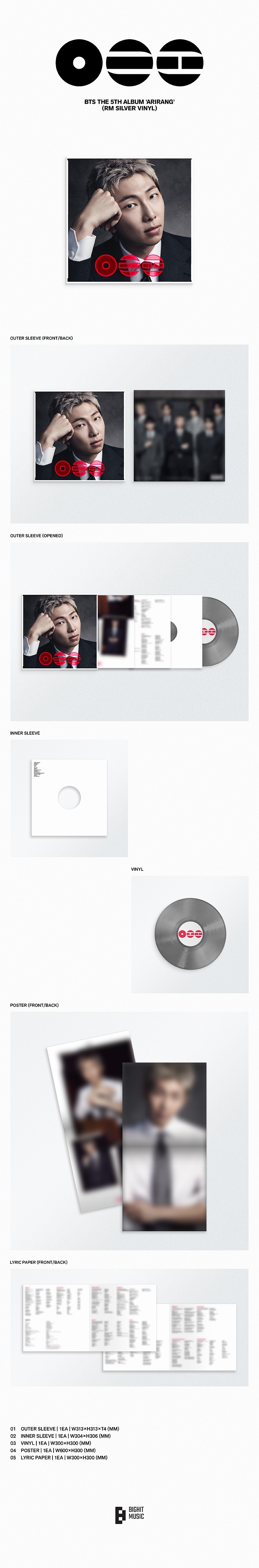 BTS ARIRANG VINYL Standard RM