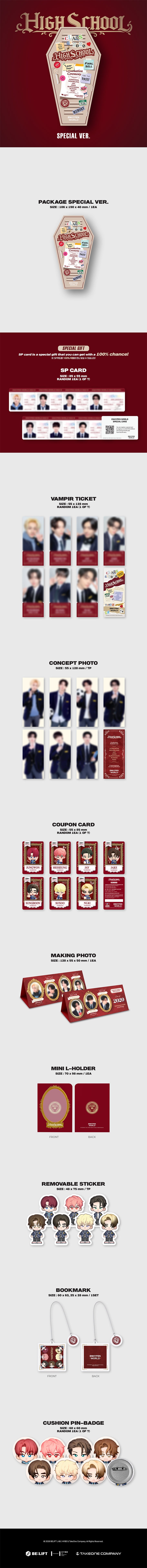 [ENHYPEN WORLD COUPON CARD COLLECTION] HIGH SCHOOL SPECIAL Ver.