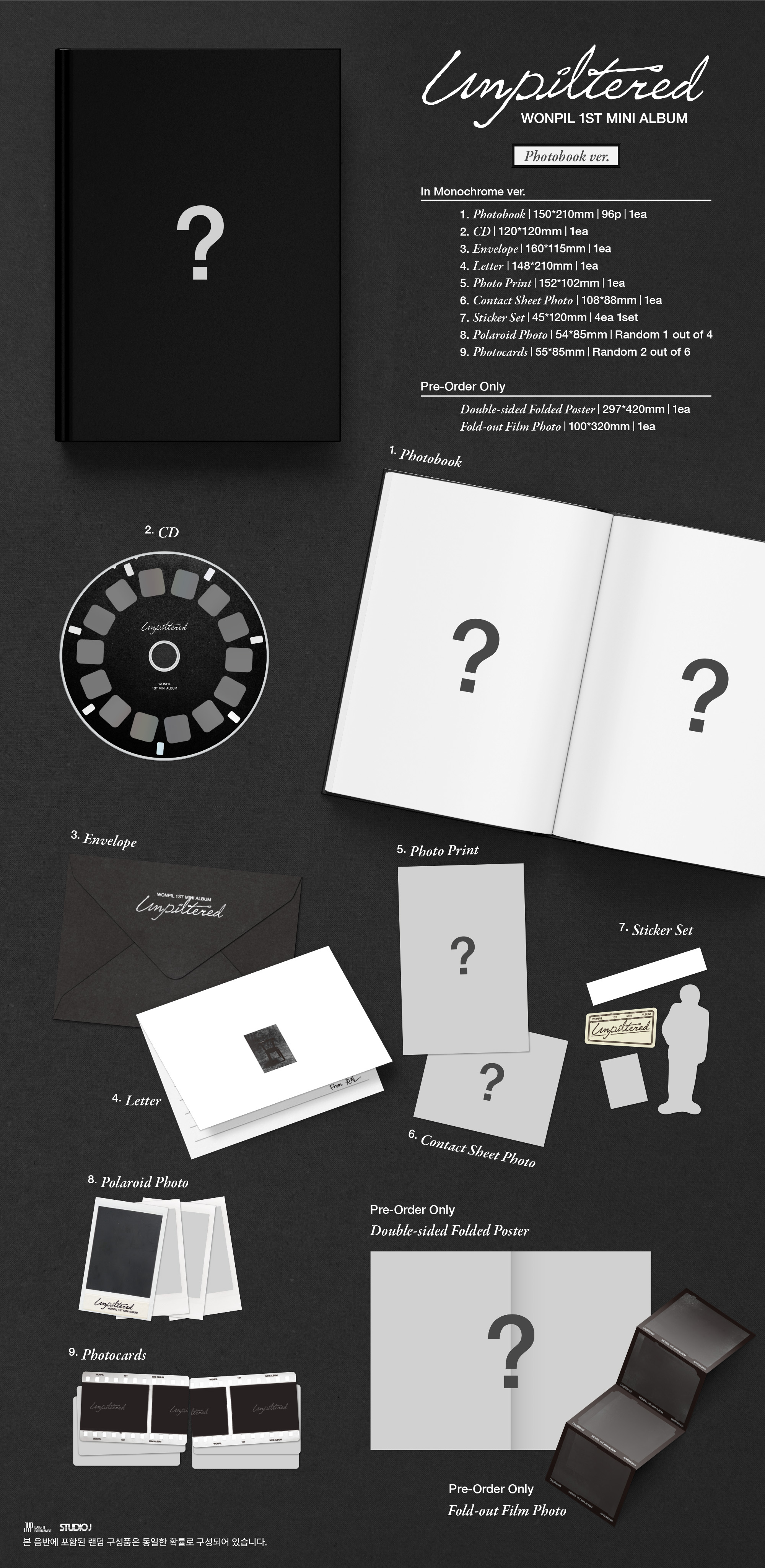 Wonpil - Unpiltered (Monochrome Photobook Ver.)