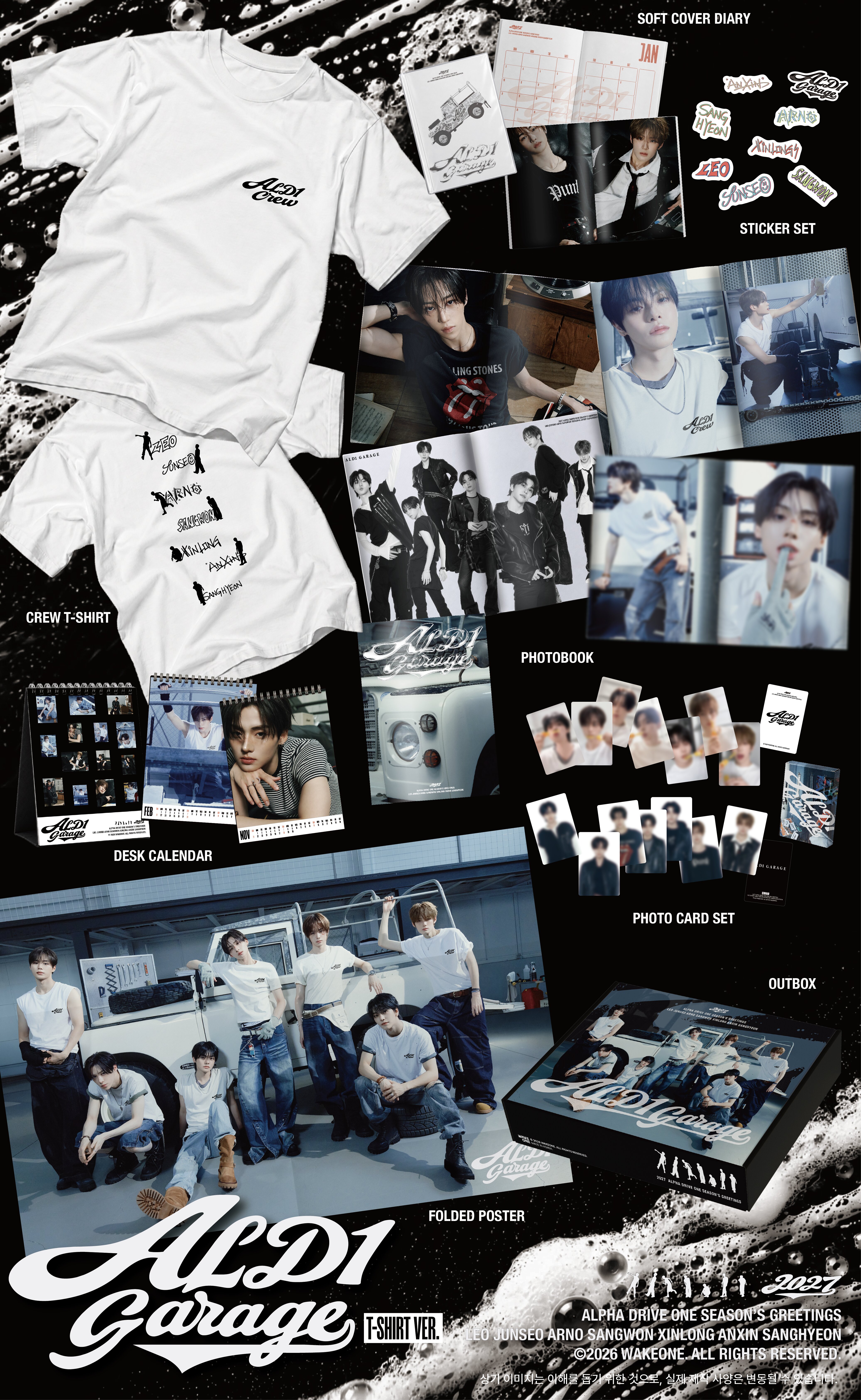 ALPHA DRIVE ONE - 2027 SEASON'S GREETINGS (ALD1 GARAGE TSHIRT)