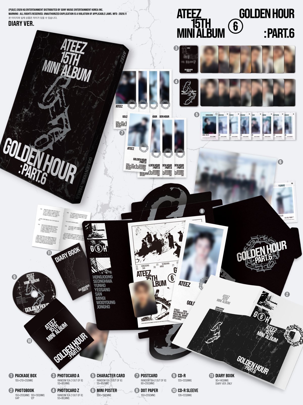 ATEEZ - GOLDEN HOUR : Part.6 (DIARY ver.)